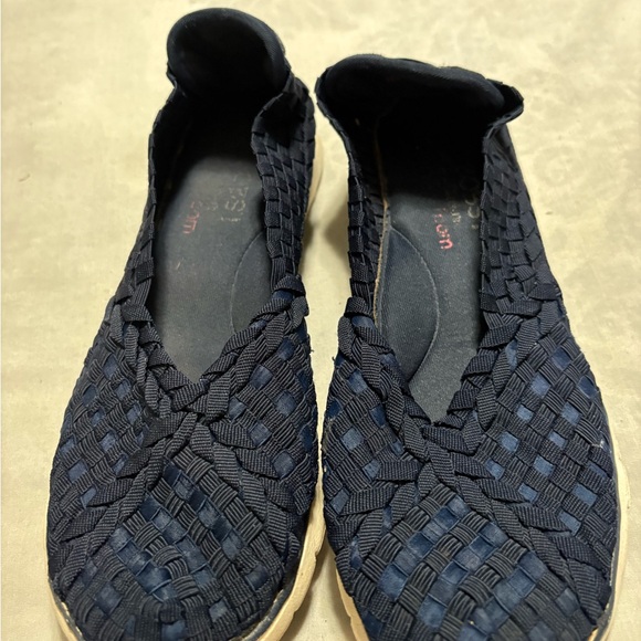 Women's Navy Woven Flats - Picture 5 of 6